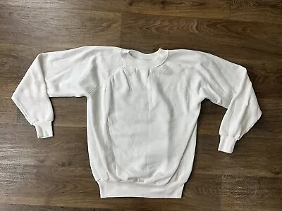 Pannill By Hanes Sweatshirt Vintage Size L White Blank Made In USA Crewneck • $20