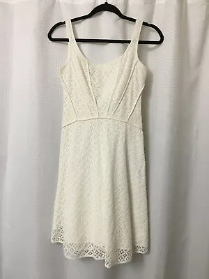 MAX STUDIO CREAM LACE DRESS FULLY LINED Size XS X-Small Side Zip  DR3 • $12.42