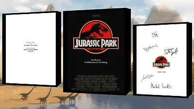 £20.99 • Buy Jurassic Park Script/Screenplay With Movie Poster And Autographs Signed Print
