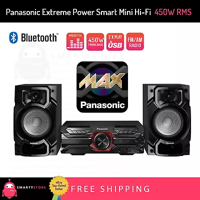 Panasonic 450W Extreme Power Mini HiFi Bluetooth Sound System Party Speaker • $479.95