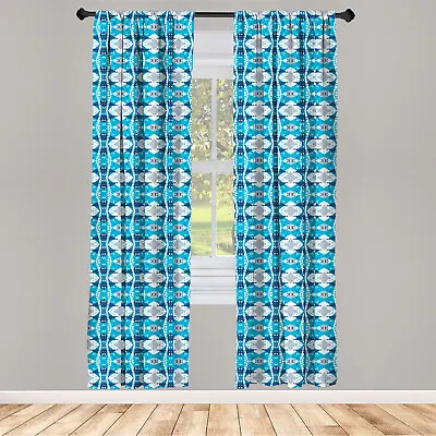 Geometric Curtains 2 Panel Set Modern And Creative Dots • £23.99