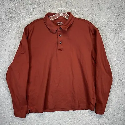 Untuckit Polo Shirt Mens Large Red Long Sleeve Damaschino Golf Casual  • $19.90