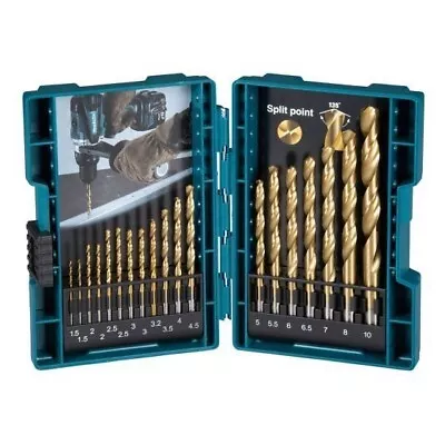 Makita D-67527 HSS Titanium Metal Drill Bit Set Of 19 Pieces • £15.98