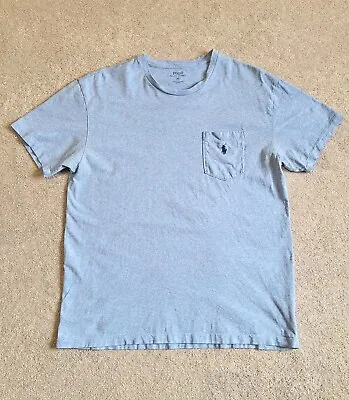 Polo Ralph Lauren T-Shirt Mens Size Medium Blue Short Sleeve With Pocket  • £15.43