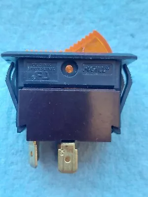 McGill Illuminated Rocker Switch Momentary 4 Prong Orange 15A 3/4HP 125-277VAC • $34.95