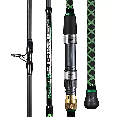 Sougayilang Surf Spinning Fishing Rod Carbon Travel For Beach Saltwater 2 Pie... • $122.09