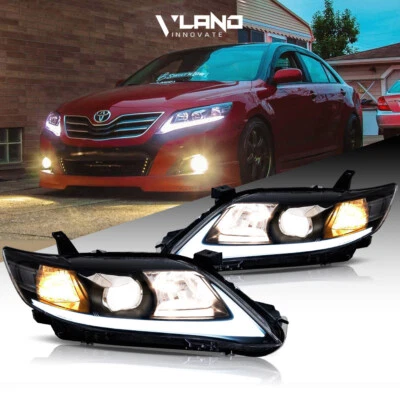 $235.99 • Buy VLAND Sequential LED Headlights For Toyota Camry XLE LE SE Sedan 2010-2011