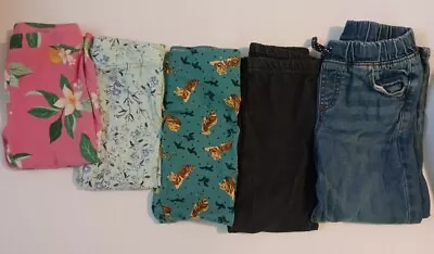 Leggings Bundle Lot (5) Toddler Girl Size 4T - Flowers Tigers & Jeans • $10