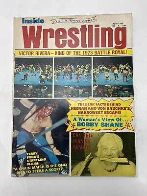 Vintage Inside Wrestling April 1973 Victor Rivera COMB SHIP $1 PER MULT • $8.88