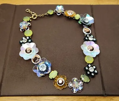 J. Crew Sequin Flower Necklace • $159.95