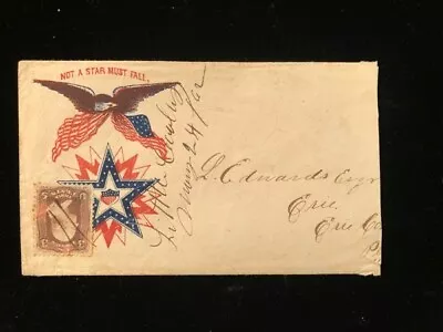 Pa Little Cooley 1862 Civil War Patriotic #65  Not A Star Must Fall  • $24.50