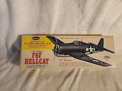 Vintage 1960’s Guillow’s Grumman F6F Hellcat Balsa Wood Model Aircraft Kit #503 • $49.99