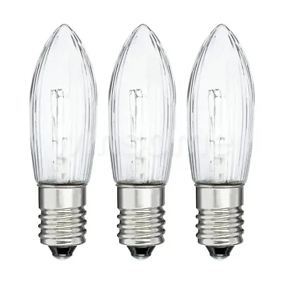 3x Candle Light Bulb Screw In Candle Arch Bridge Light 3w 34v Replacement Bulbs • £3.74