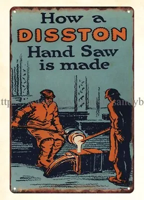 Collectible Wall Art Prints 1922 How A Disston Hand Saw Is Made Metal Tin Sign • $18.85