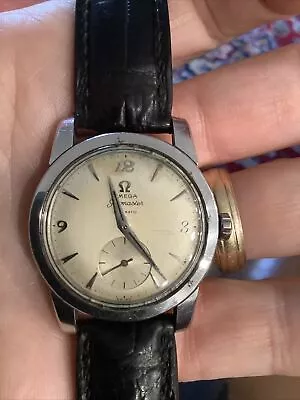 Vintage 1950s SS Omega Seamaster Bumper Automatic Cal.344 Ref 2576-8 WRIST WATCH • $399.99