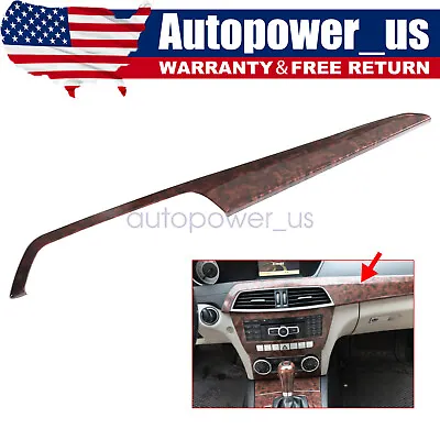 Middle Console Dashboard Strip Trim For Mercedes Benz C-Class 12-2014 Brown Wood • $38.99