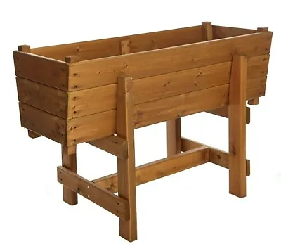 Wooden Garden Planter On Legs Extra Deep Raised Vegetable Herb Flower Stand Box • £79.99