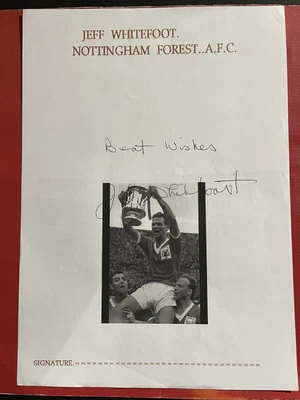 £9.99 • Buy Jeff Whitefoot- Nottingham Forest FC Signed Picture