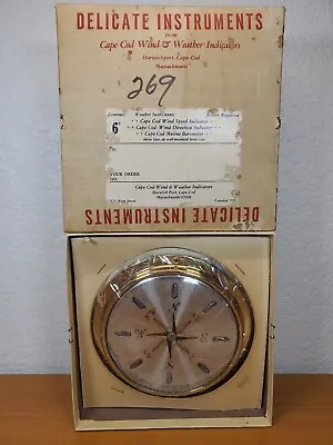 Cape Cod Wind & Weather Wind Direction Indicator Instrument 6  Brass & Glass NOS • $245.99