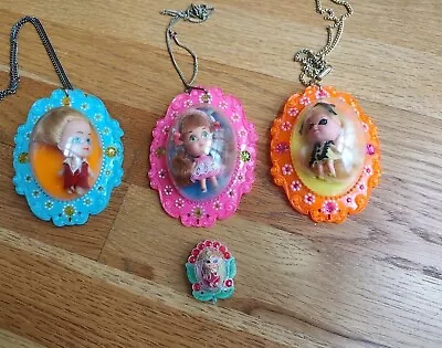 Vintage Liddle Kiddles  Lucky Locket Lot  Necklaces Dolls • $87.50