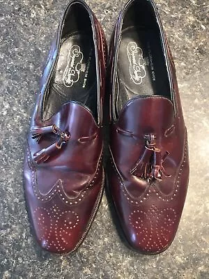 Vintage ROYAL IMPERIAL FLORSHEIM V-Cleat Long Wing Wingtips 10 1/2 USA • $65