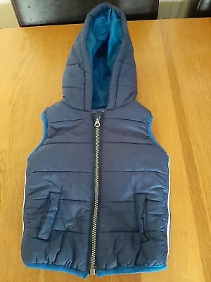 Tu Baby Boys Blue Gilet/bodywarmer Age 9-12 Months • £1.75