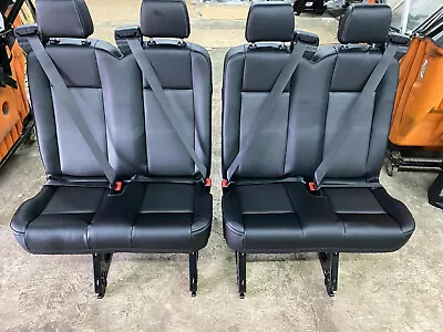 2015-2023 Ford Transit Van 4 Person Bench 2 Double Seats BLACK VINYL Rear Row • $440