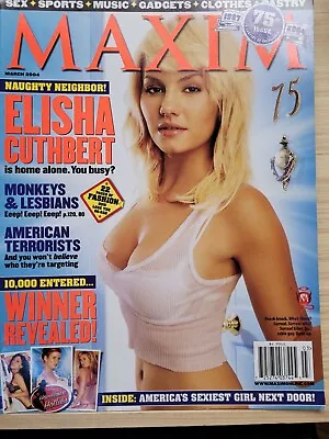 March 2004 Maxim Magazine Elisha Cuthbert Nikki Bokal Christina DaRe Colin Quinn • $5