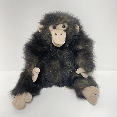 Vtg Folktails Folkmanis Plush 16” Chimpanzees Chimp Monkey Full Body Hand Puppet • $29.99