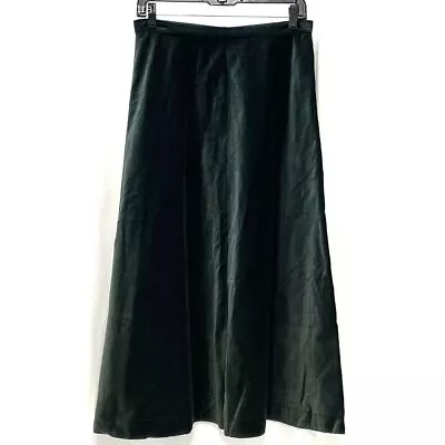 Wmns VTG Century Of Boston Green Velvet Maxi Skirt • $16.99