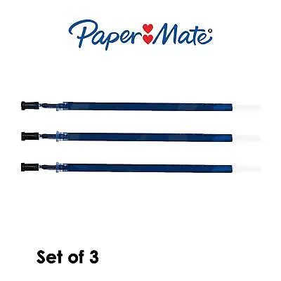 £2.95 • Buy 3 X Papermate Ink Joy Gel Pen Blue Refill 0.5 Needlepoint Nib