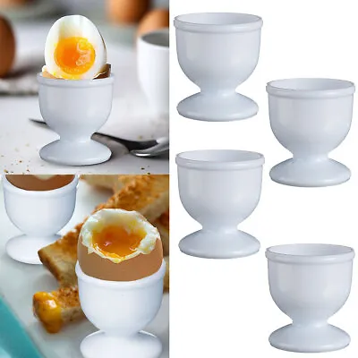 4pcs Egg Holder Set Egg Cups Set Stand For Kitchen Boiled Eggs Breakfast Outdoor • £4.39