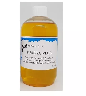 Jens Omega Plus Oil (Cod Liver Flaxseed) For Dogs 500ml Omega 3 6 & 9 Vit A & D • $29.90