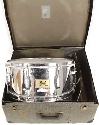 Pearl Steel Shell SS Snare Drum 14  X 5  With Case • $99.99