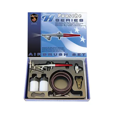 Paasche H-3AS Airbrush Set Including All Three Heads Hose And Bottles P-H-SET • £113.75