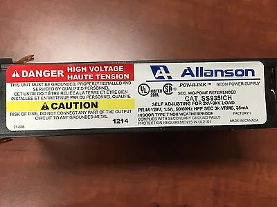 Allanson SS935ICH Self Adjusting 2K-9KV 35mA Electronic Neon Sign Transformer • $96.95