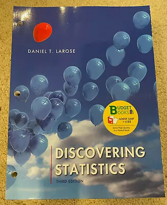 Loose-Leaf Version For Discovering Statistics By Daniel T. Larose (2015... • $84.99