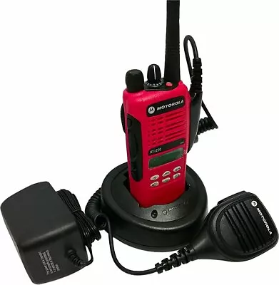 Motorola HT1250 VHF Wide Band Two Way Radio 136-174 MHz MDC Quick Call II Li-Ion • $289