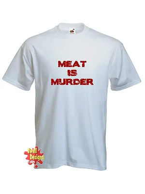 MEAT IS MURDER Vegetarian Vegan Animal Rights T Shirt All Sizes • $17.42