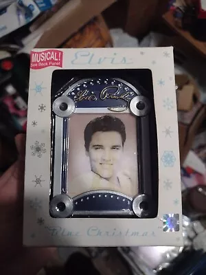 Elvis Presley Musical Ornament Plays Blue Christmas American Greetings NIB • $17.99