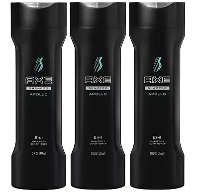 AXE Apollo 2 In 1 Shampoo And Conditioner 12 Oz (3 PACK) • $27.95