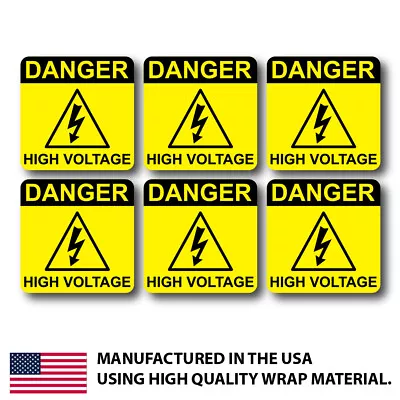 Danger High Voltage Electric  Warning Building Sign Sticker (set Of 6) 2 X2   #2 • $5.99