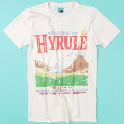 The Legend Of Zelda Inspired Welcome To Hyrule Ecru T-Shirt : ML • £19.99