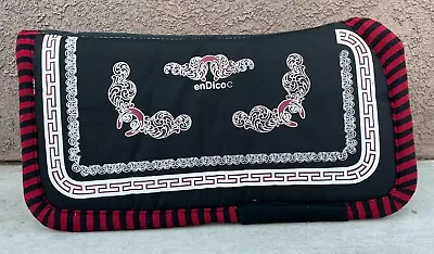 $49.99 • Buy Black Saddle Pad Western Saddle Blanket, Carona Suadero Charro Para Caballo