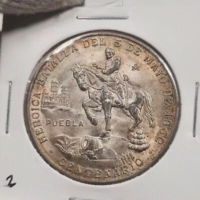 1962 Batalla De Puebla 1862 Silver Medal Grove  800a Mexico  • $26