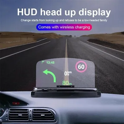 Car Head Up Display Navigation HUD Mirror GPS HUD Projection Speedometer Warning • $26.99
