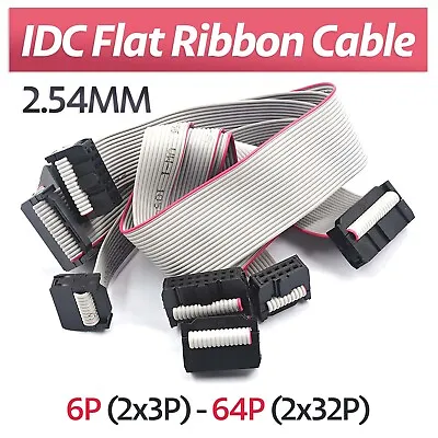 6-64 Pin IDC Flat Ribbon Cable Female Connector 2.54MM Pitch Length 10CM - 5M • $71.55