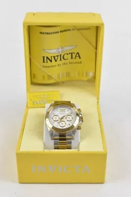 Invicta Speedway 9212 Silver & Gold Toned Stainless Steel Men's Wristwatch Boxed • £69.99