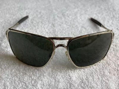 Oakley Inmate Polished Gold Sunglasses - Dark Grey - NEAR MINT • $299.99