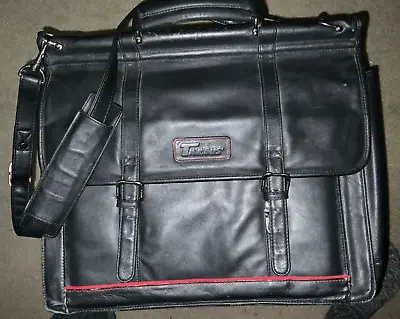 Targus Shoulder Bag Laptop Messenger Black Leather Multi Pockets Size 17x15x6 • $34